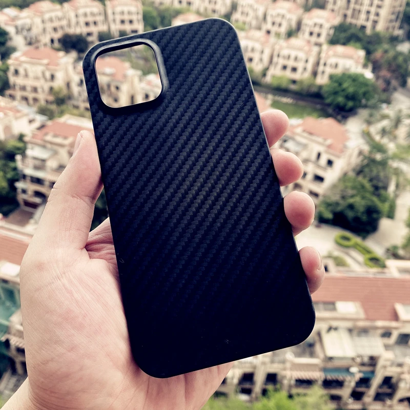 Luxury Ultra Thin 0.2mm Carbon fiber pattern Case For iphone 12 Pro Max Full Cover For iphone 12 Mini Hard PC Shockproof Cases