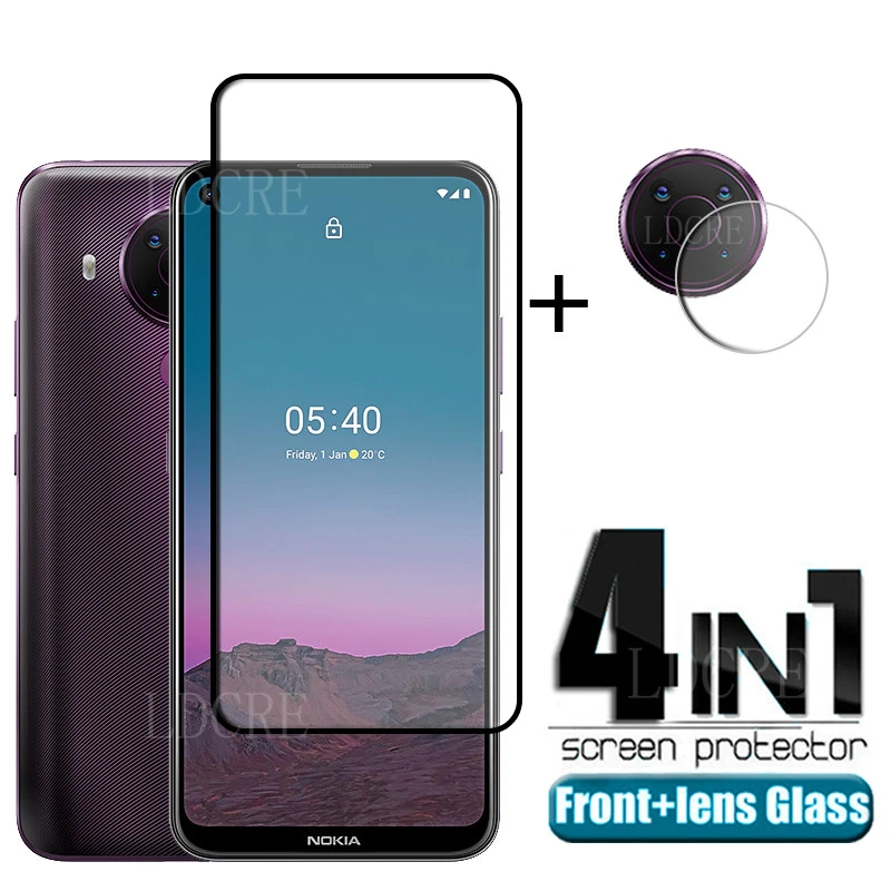 4-in-1 For Nokia 5.4 Glass For Nokia 5.4 Tempered Glass Screen Protector Protective Camera Film For Nokia 3.4 5.3 5.4 Lens Glass