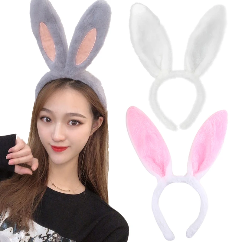 Adult Children Cute Rabbit Ears Headband Hairband Rabbit Headwear Bunny Hairpin Festival Easter Hair Accessories Hairband