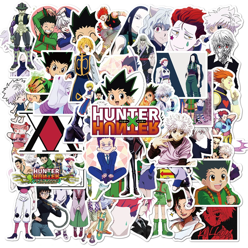 10/50cs/lot HUNTER X HUNTER Anime Stickers Waterproof PVC Decal for Car Laptop Suitcase Skateboard Motorcycle for KIDS