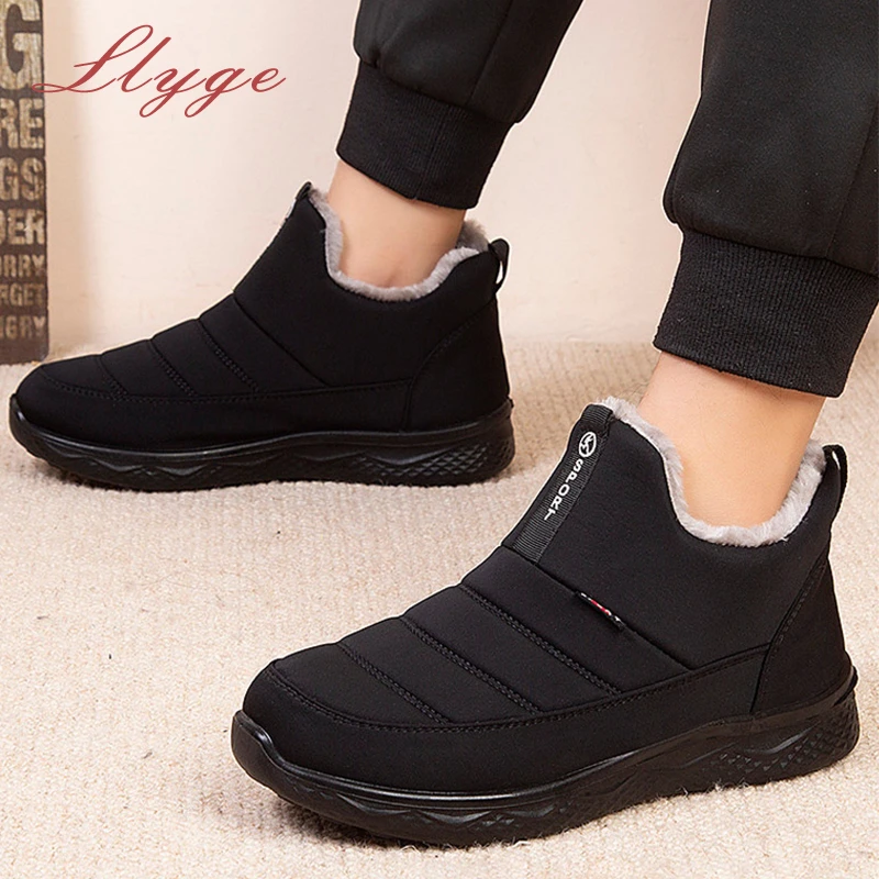Winter Women Snow Boots Plush Warm Non Slip Waterproof Ladies Flats Sneakers Casual Slip On Female Ankle Boots Botas Mujer 2021