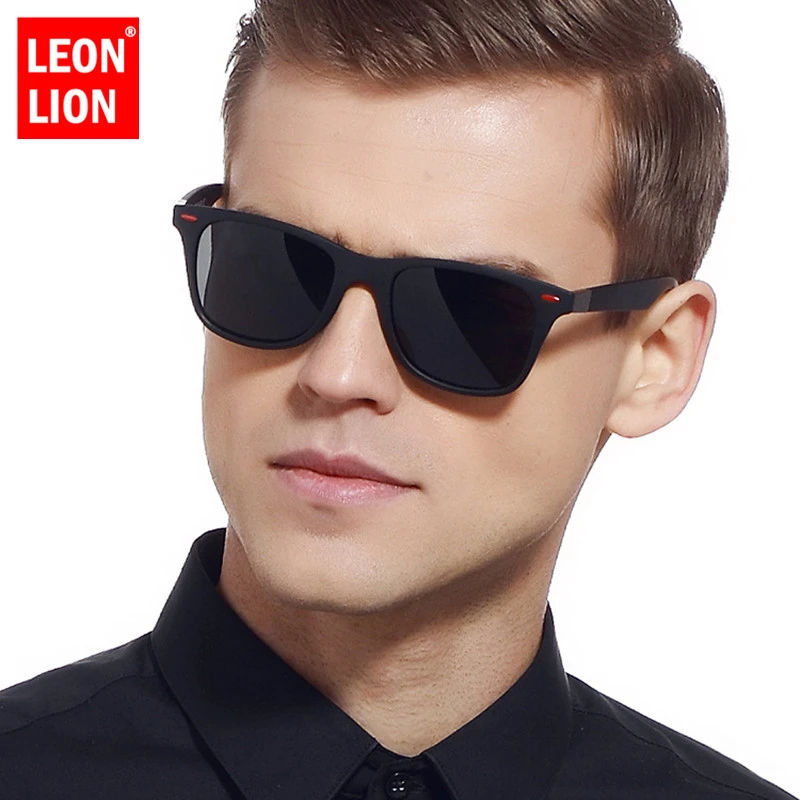 LeonLion 2021 Polarized Sunglasses Men Square Sun Glasses For Men Retro Sunglasses Men/Women Brand Designer Gafas De Sol Hombre