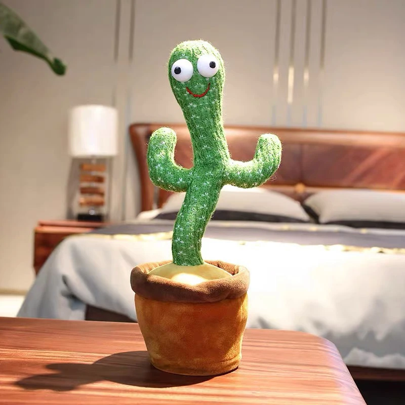 Lovely Talking Toy Dancing Cactus Doll Speak Talk Sound Record Repeat Toy Kawaii Cactus Toys Children Kids Education Toy Gift