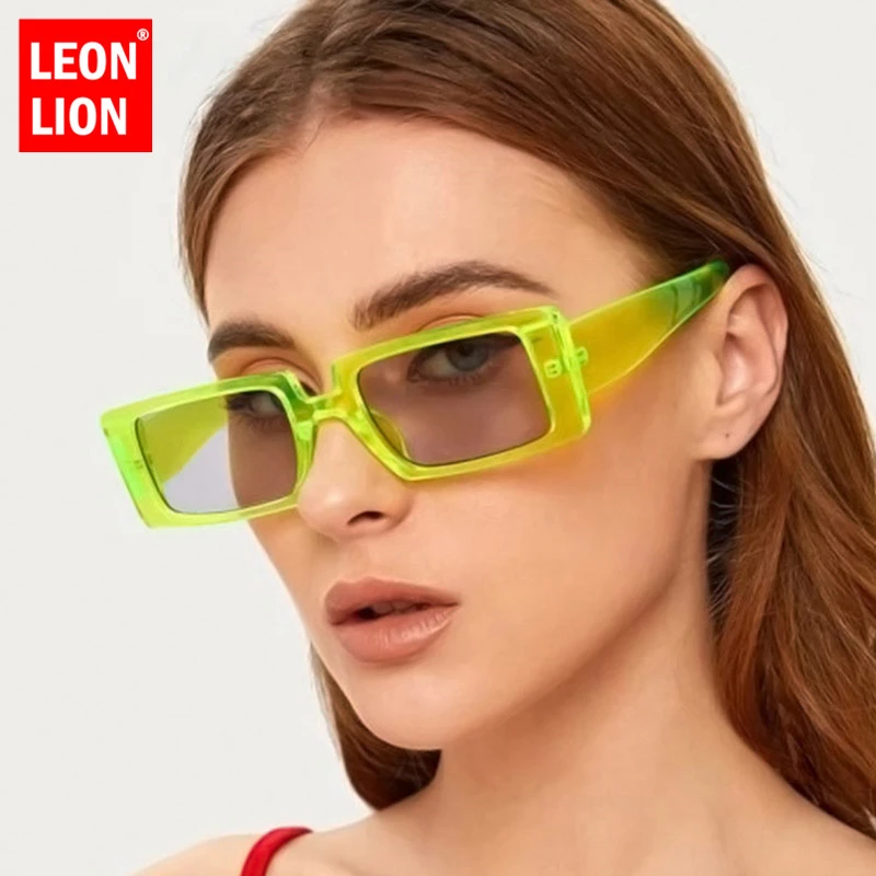 LeonLion 2021 Luxury Square Sunglasses Women Brand Designer Sun Glasses Women Vintage Eyeglasses Women/Men Mirror Oculos De Sol