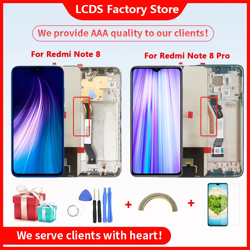 Grade AAA Quality LCD For Xiaomi Redmi Note 8 LCD With Frame LCD Display Screen For Xiaomi Redmi Note 8 PRO LCD Screen 10-Touch