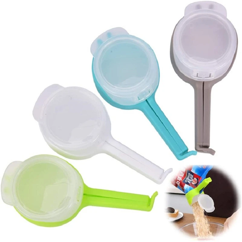 Snack Sealing Clip Fresh Keeping Sealer Clamp Plastic Helper Food Saver Travel Kitchen Gadgets Seal Pour Food Storage Bag Clip