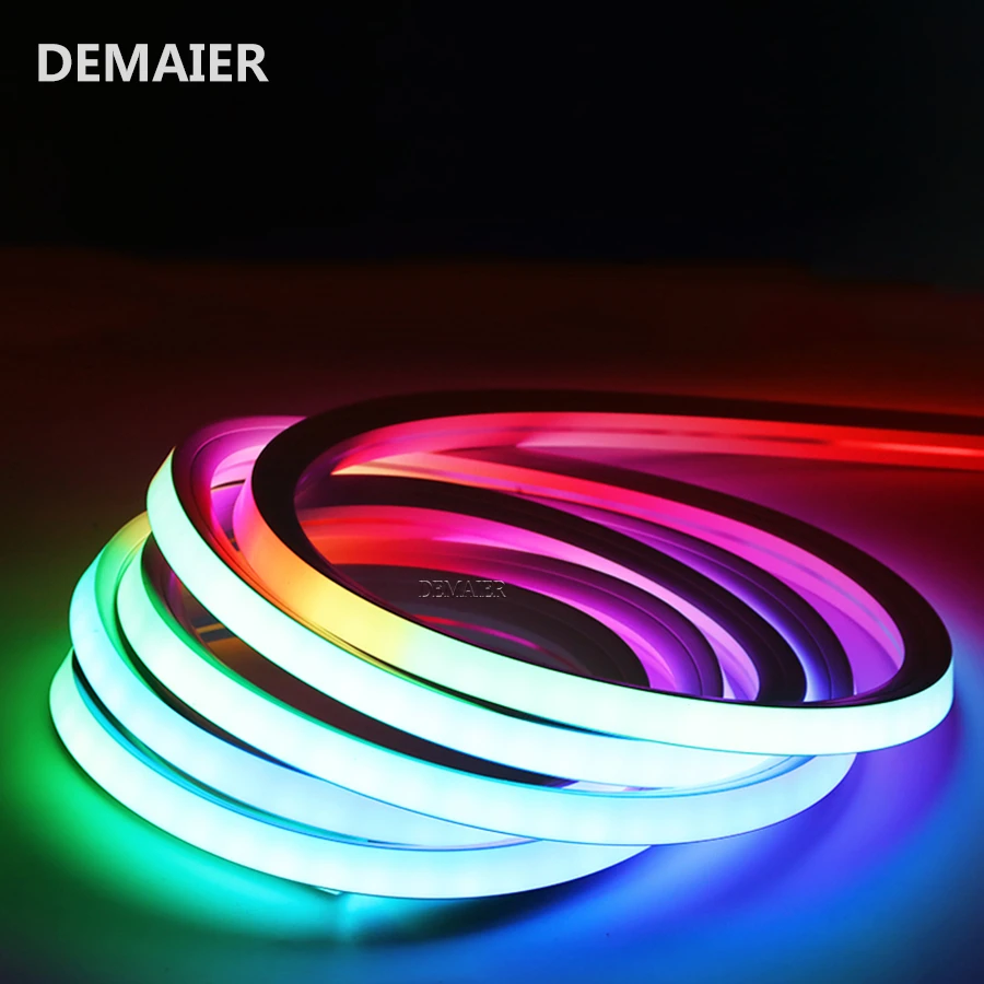 1m 2m 3m USB WS2812B Silica Gel Flexible LED Neon Lichter for Home Dekoration Shape DIY Pixel leds Smart RGB WS2812ic IP67 DC5V