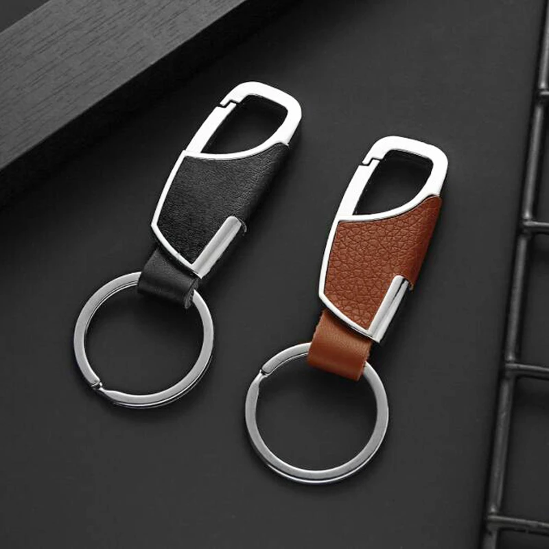 Fashion Leather key Chain New Men Women Metal Waist Hanging KeyChain Best Gift Key Ring jewelry