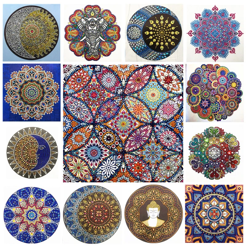 DIY Diamond Painting Special Flower Mandala Diamond 5D Embroidery Painting Cross Stitch Mosaic Crystal Diamond Sticker Decoratio