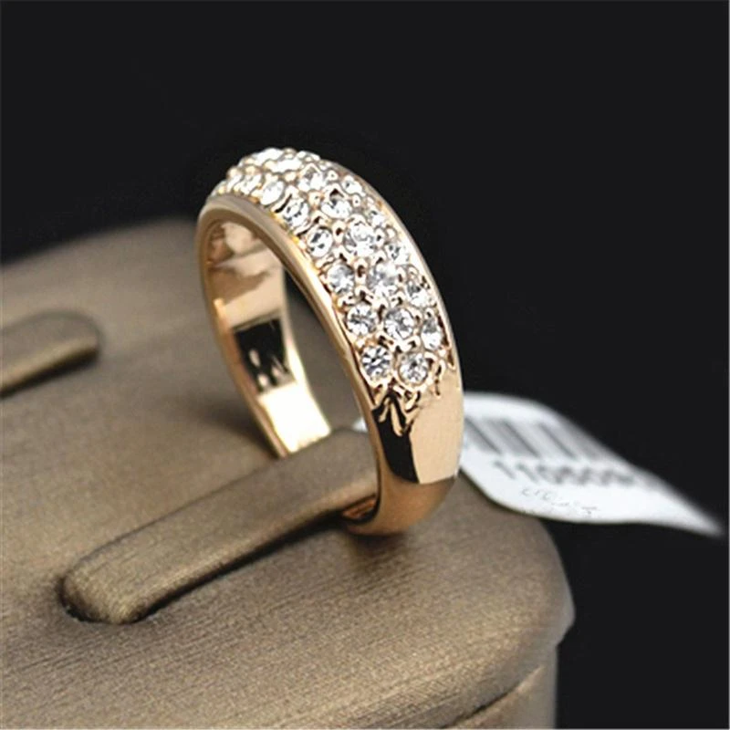 Engagement wedding ring fashion popular rose gold zirconia women's ring party charm accessories lover gift