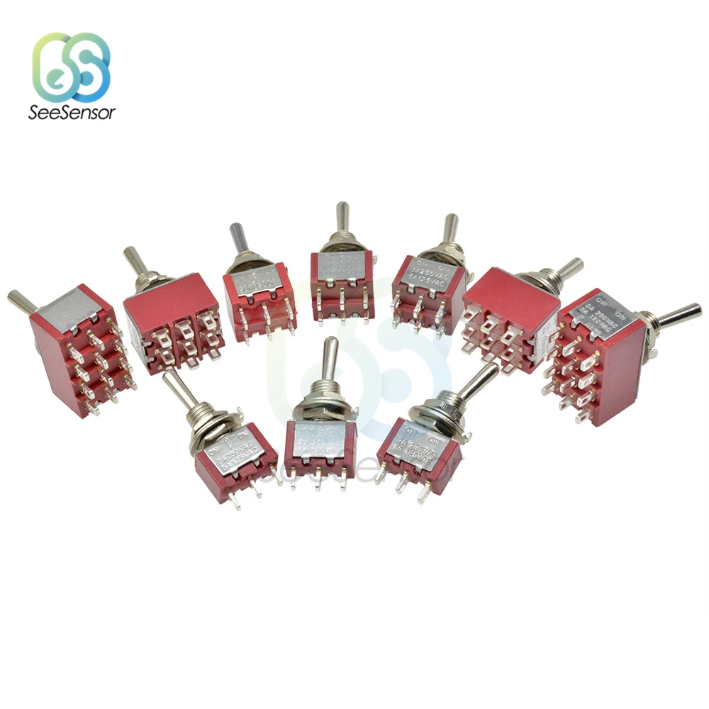 Toggle Switch Mini Switches 2 Position 3 Position Latching Switch MTS-102/103/202/203/302/303/402/403 ON-ON ON-OFF-ON SPDT DPDT