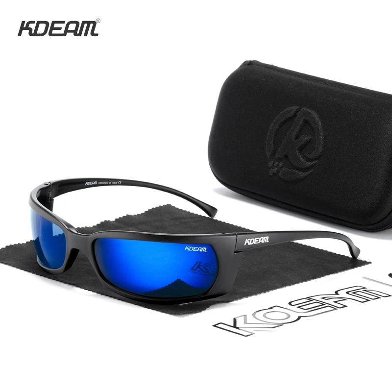 KDEAM New 2020 Goggles UV400 Polarized Sunglasses Men Uniquely Shaped Sun Glasses Unisex With Original Box KD7704