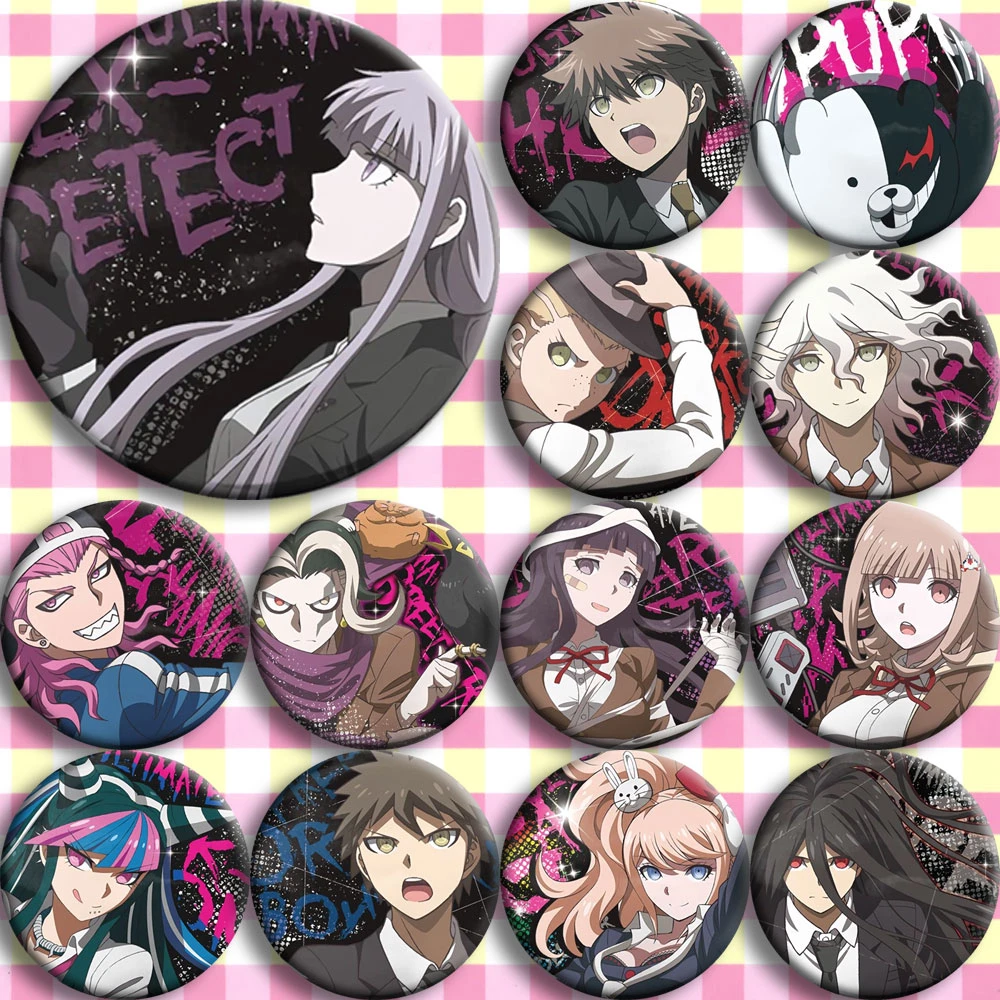 Anime Danganronpa Monokuma Naegi Makoto Kirigiri Kyouko Maizono Sayaka Badges Brooch Icons