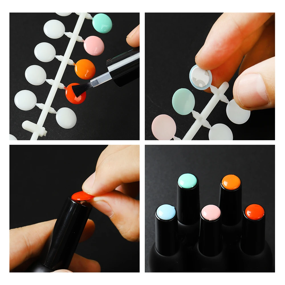 Nail Polish Nail Color Table Design  Nail Gel all for Manicure Nail Tips Nail Swatches Showing Shelf Fake Nails Color Card