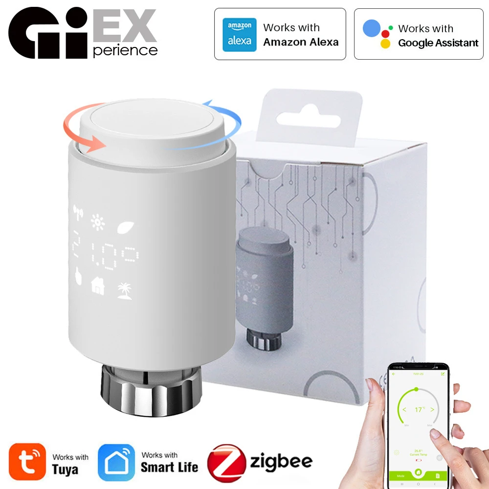 ZigBee Thermostatic Radiator WIFI  Valve Actuator TRV Programmable Temperature Controller Alexa Smart Home Tuya Google Assistant