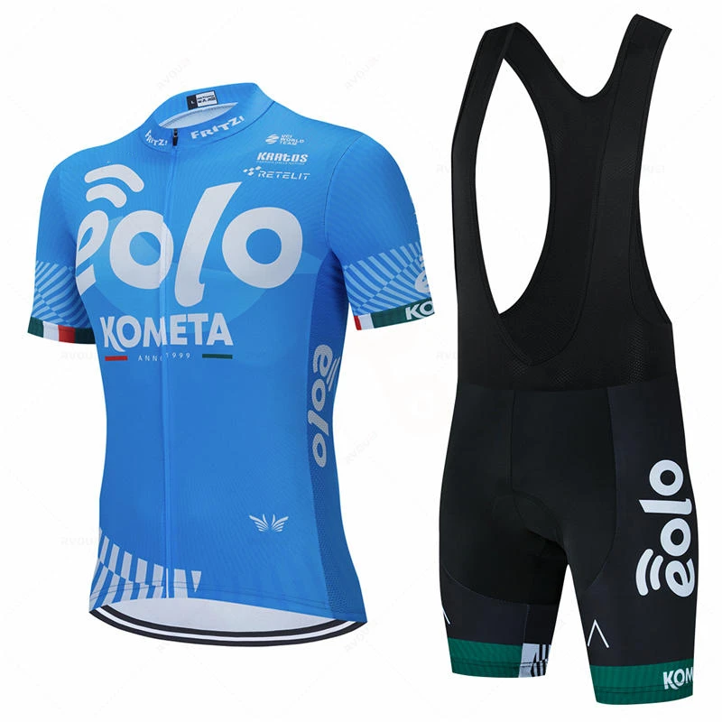 New Eolo Kometa Team Cycling Set Man Bike Jersey Short Sleeve Bicycle Clothing Kit Mtb Cycling Wear Triathlon Uniforme Maillot
