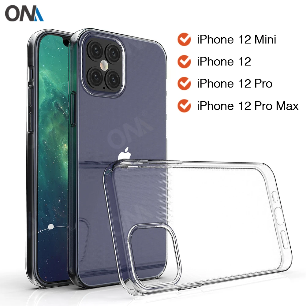 Case For iPhone 12 / Mini / Pro / Pro Max TPU Silicon Clear Fitted Bumper Soft Case for iPhone 12 Pro Max Transparent Back Cover