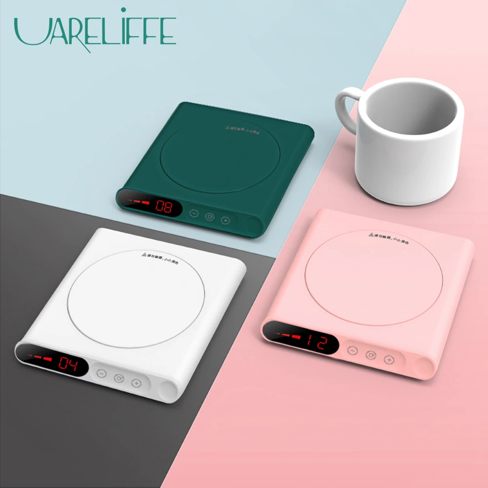 Uareliffe Mini Heating Coasters Heating USB Electric Tray Coffee Tea Drink Warmer 3Levels Adjustment Constant Smart Home Product