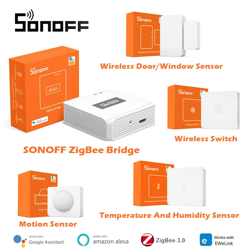 SONOFF SNZB-02 ZigBee Temperature And Humidity Sensor Real Time Notification eWeLink Work With Alexa Google Home SONOFF ZBBridge
