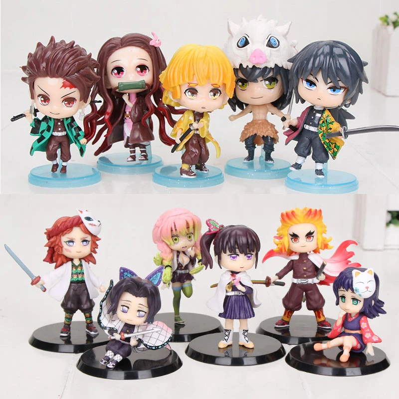 Anime Demon Slayer Figure Tanjirou Nezuko Kochou Shinobu Kyoujurou  Agatsuma Hashibira Giyuu Kimetsu No Yaiba PVC Figure Toys