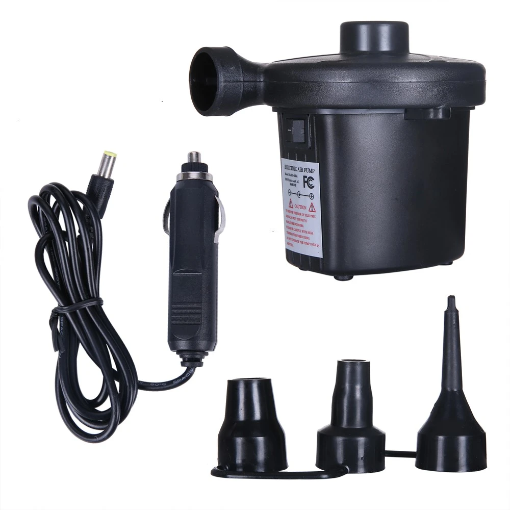 220V 12V Electric Inflatable Pump Quick Air Filling Compressor With 3 Nozzles For Car Camping Life Buoy Boat Cushion Home Use