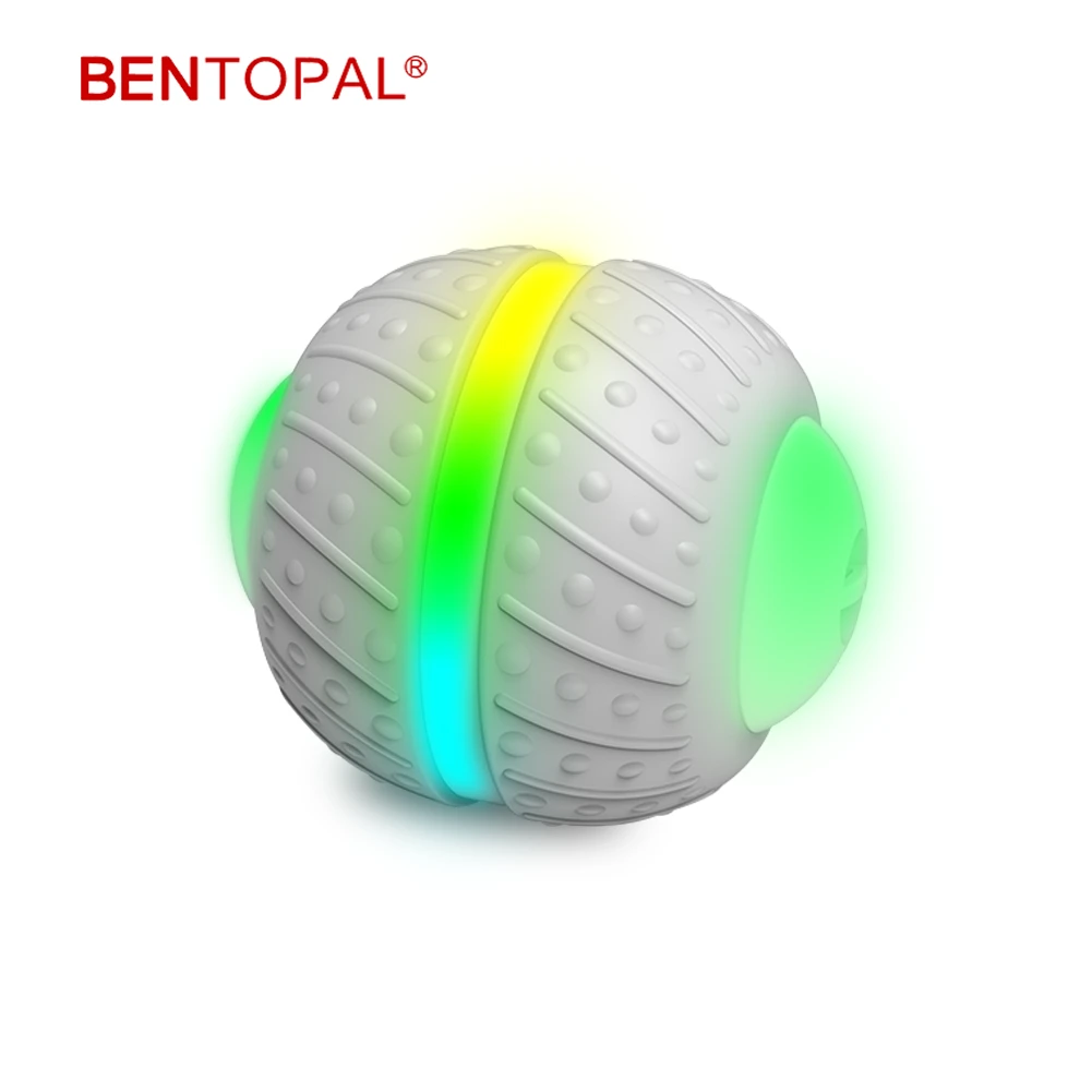 BENTOPAL-- Smart Cat Interactive Toy Balls Automatic Interact Rolling Cat Ball  Self Rotating Pet Cat Balls USB Rechargeable