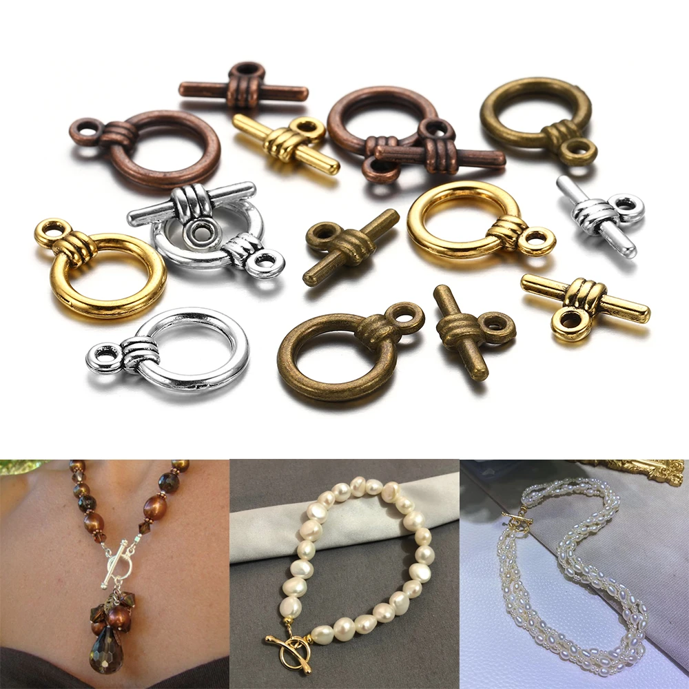 20set/lot Metal OT Toggle Clasps Hooks Bracelet Necklace Connectors For DIY Jewelry Finding Making Accessories Supplies