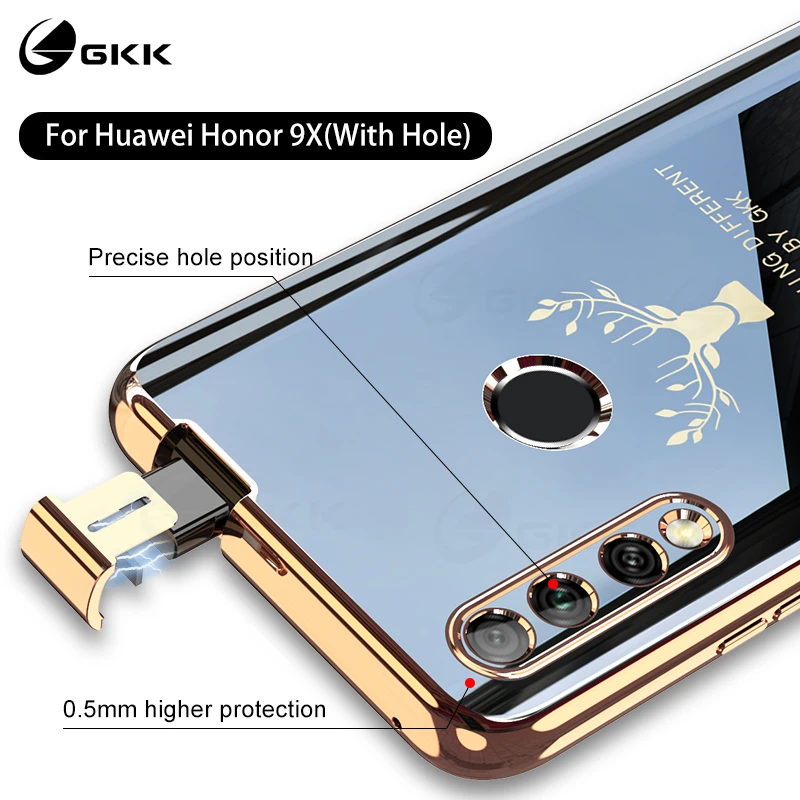 For Huawei Honor 9X Case Plating Luxury Soft Cases for Huawei P Smart Z Y9 Prime 2019 Case elk Pattern Anti-knock Honor 9x Cover