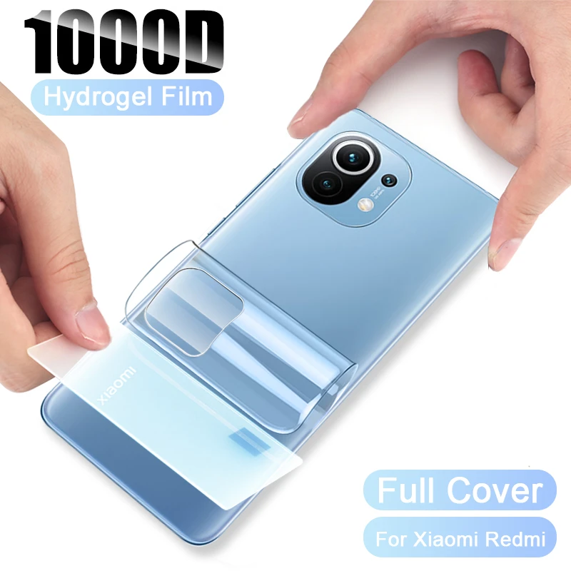 Back Hydrogel Film For Xiaomi Redmi Note 10 9 8 7 K40 Pro Max 9T Screen Protector Mi 11 Ultra Note 10 Lite 10T Poco X3 F3 M3 Pro