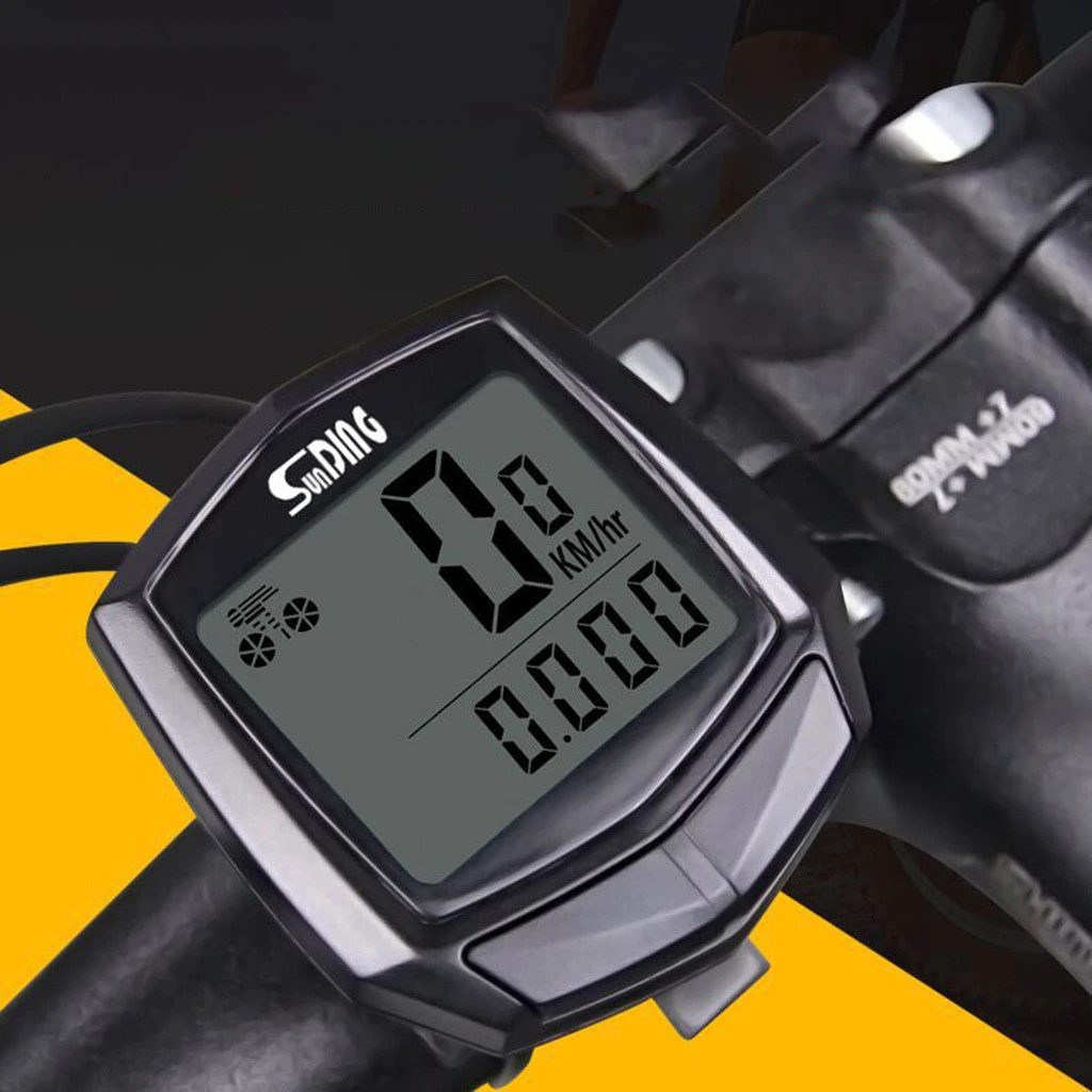Cycling Wired Stopwatch Waterproof Bike Computer With LCD Digital Display Bicycle Odometer Speedometer Riding Bike Accessories