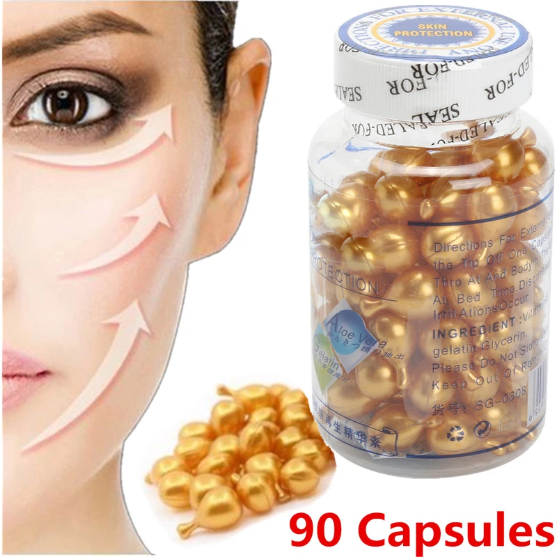 1bottle Vitamin E Extract Capsules Anti-wrinkle  Whitening Cream Ve Serum Facial Freckle Capsule Korean makeup skin care