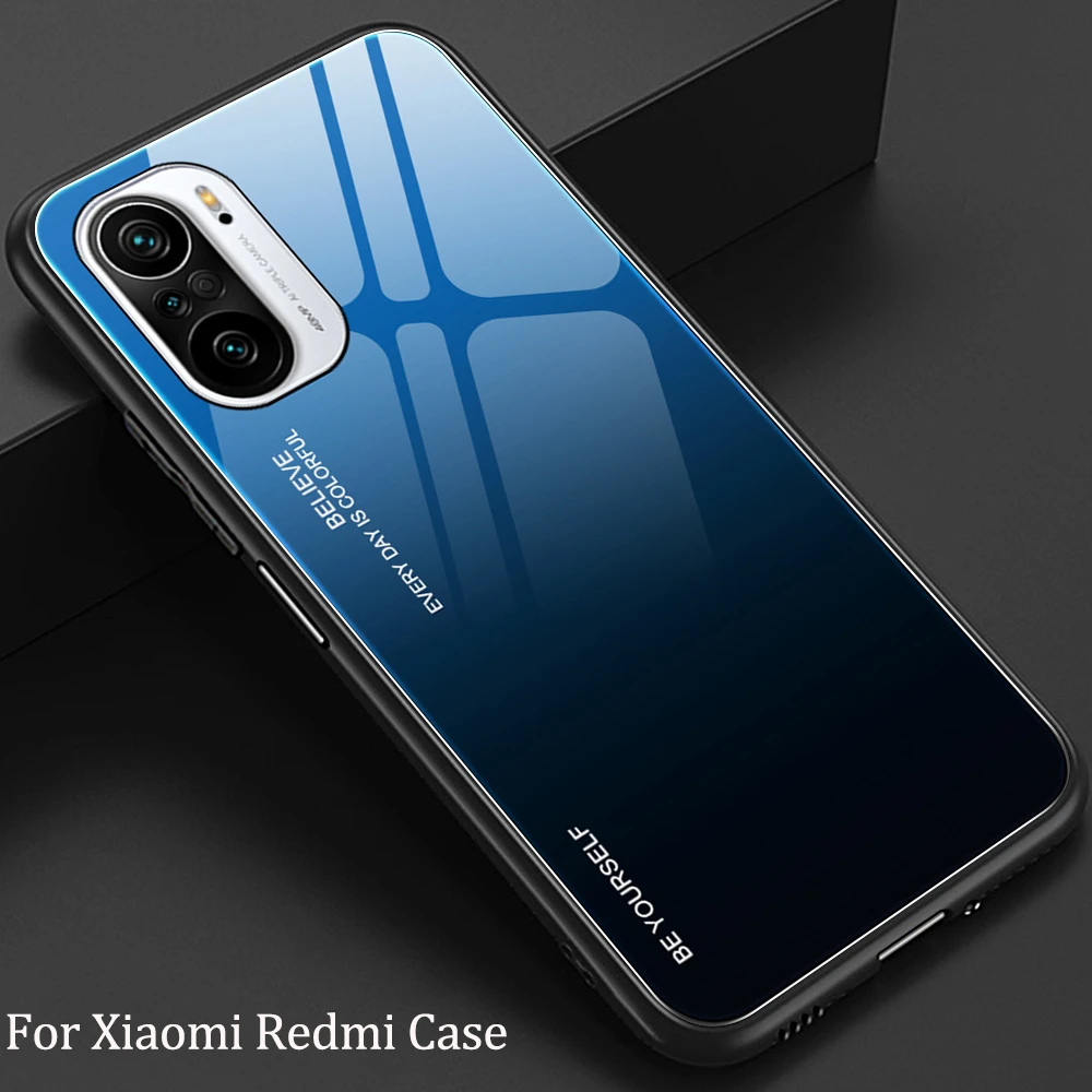 Color Hard Tempered Glass Protective Case For Xiaomi Poco M3 Pro 5G F3 X3 Pro NFC Protective Case For Poco M3Pro F3 Painted Caqa