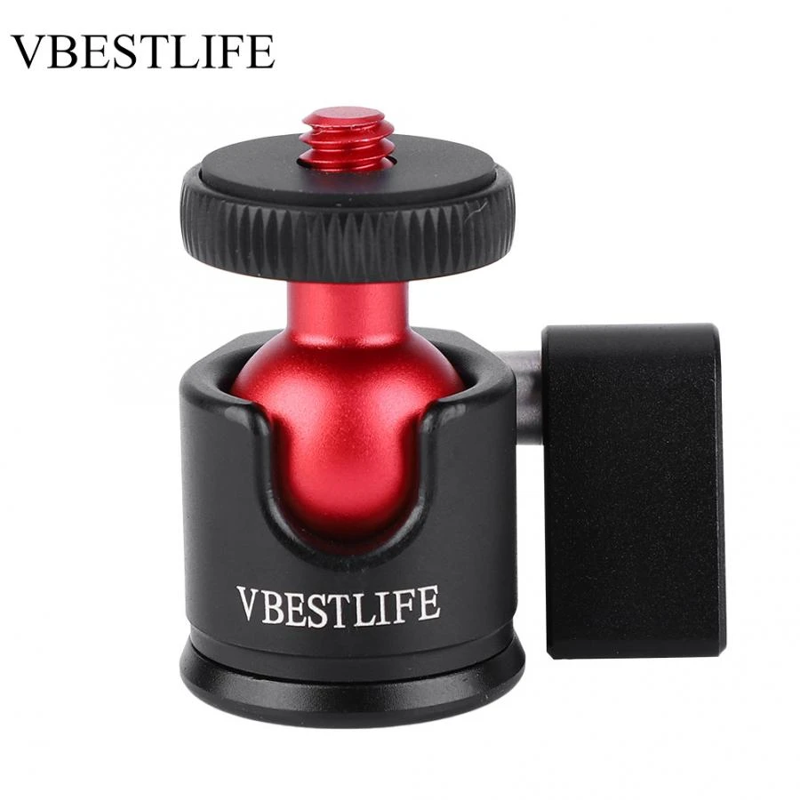 VBESTLIFE ball head Metal 360 Degree Swivel Mini Ball Head 1/4