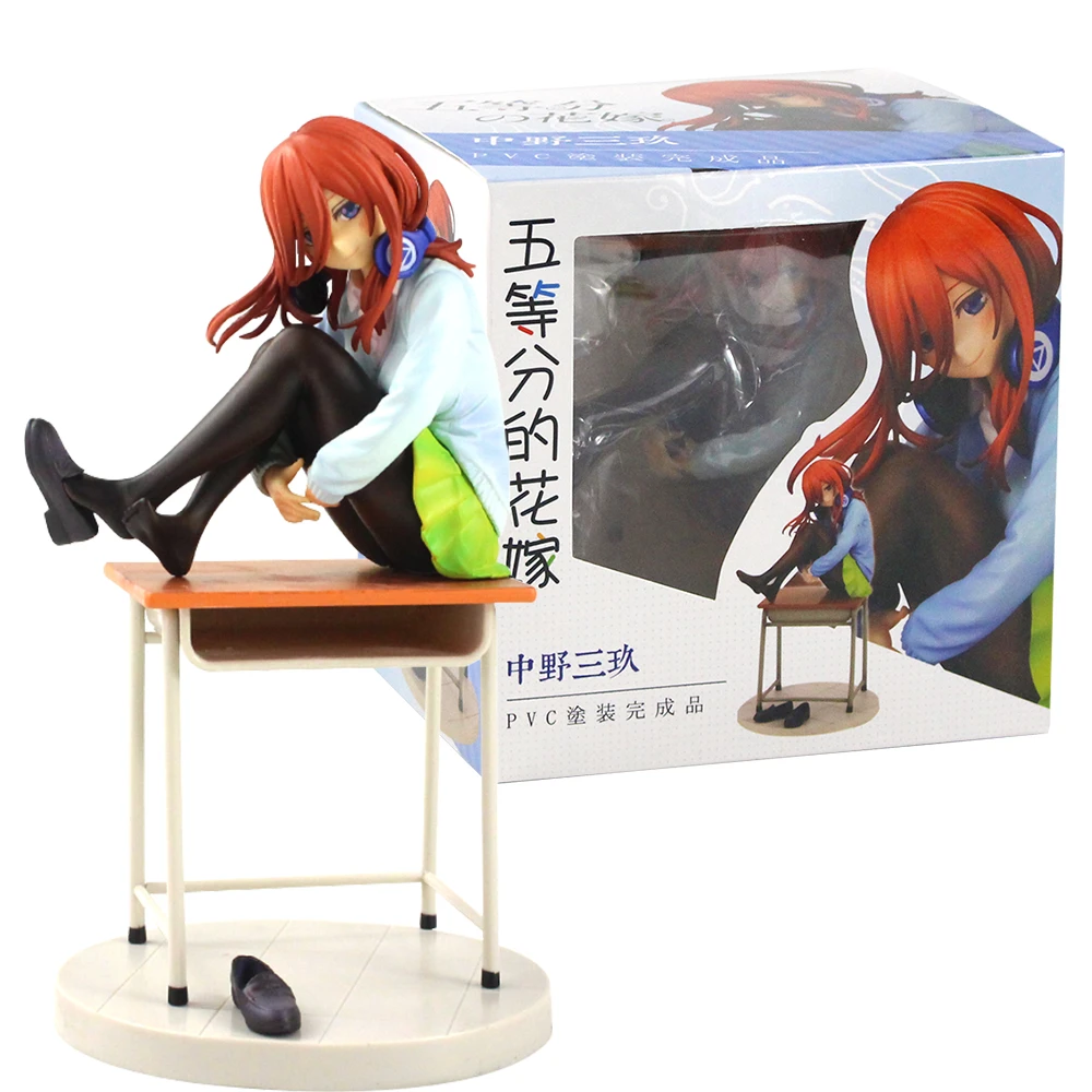 20cm Quintessential Quintuplets Figures Miku Nakano the 3rd Girl on Desk Anime Sexy Beauty Model Toy