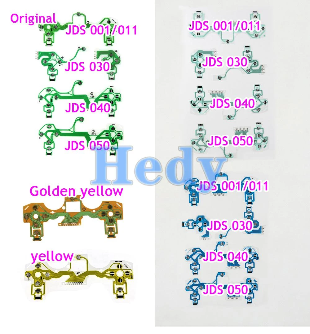 5pcs Original New Replacement Buttons Ribbon Circuit Board for PS4 4 Pro Slim Conductive Film Keypad flex Cable PCB