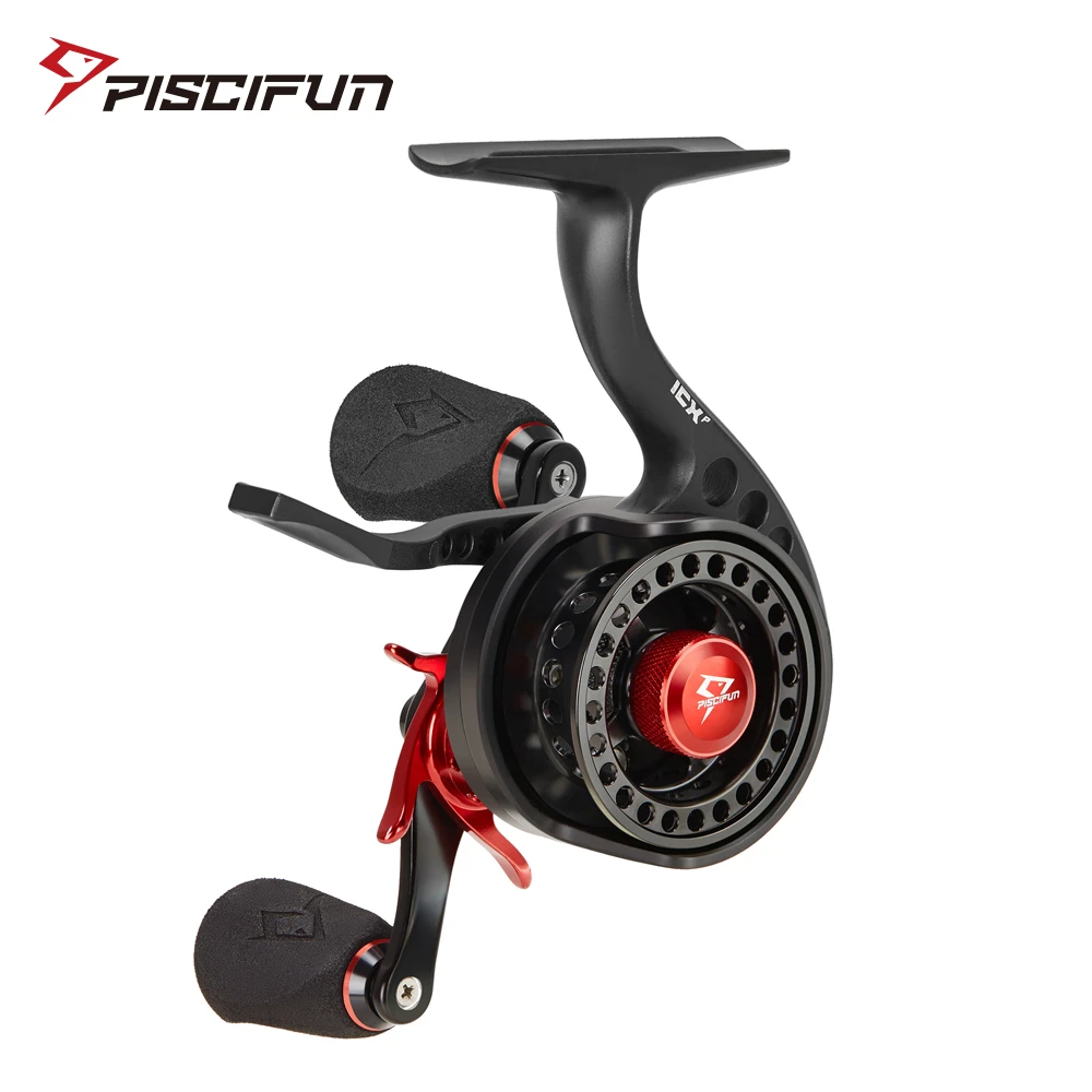 Piscifun ICX Precision Ice Fishing Reel 2.6:1 Inline Ultra Smooth Strength CNC-Machined Aluminum 7+1 Shielded Ice Reel