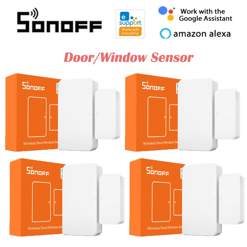SONOFF Zigbee SNZB-04 Door Sensor Mini Window Sensor Alarm via eWelink APP Home Security Work with Alexa Google Home Automation