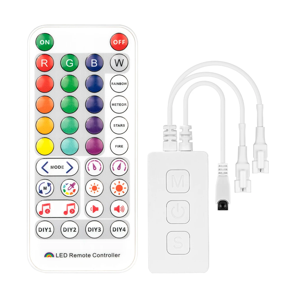 SP511E Music Wifi Alexa WS2811 WS2812B Controller App IR38 Keys Built In Mic for LED Light Strip Google Assistant IOS Android DC