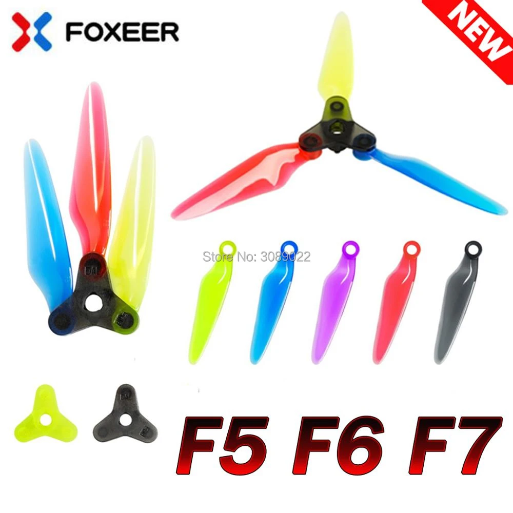 12Pairs 24 pcs DALPROP Fold F5 F6 F7 5.1/6/7inch Foldable Freestyle 3-Blade Propeller Props for RC Drone FPV Racing Quadcopter