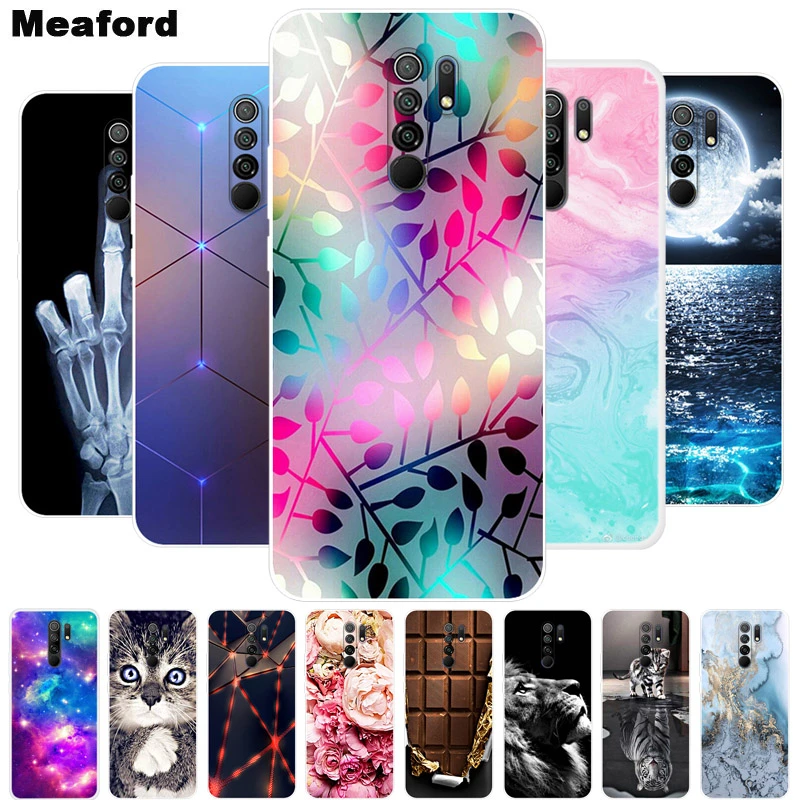 For Redmi 9 Case Soft Silicone Back Cover Case on For Xiaomi Redmi 9 Phone Back Cover For Xiaomi Redmi Note 10 pro max Case Capa