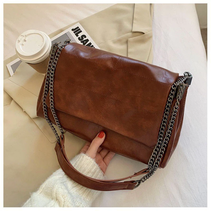 Folding thick chain Crossbody Bag For Women 2020 Fashion Sac A Main Female Shoulder Bag Female Handbags And Purses With Handle