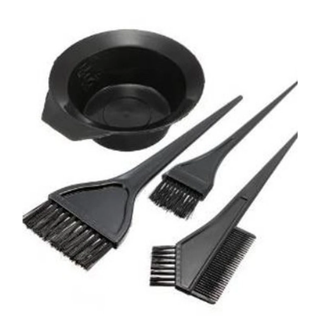 1 Set Hair Dye Color Brush Bowl Set with Ear Caps Dye Mixer Hair Tint Dying Coloring Applicator Hairdressing Styling Accessories