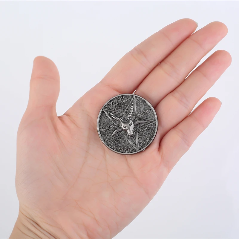 Lucifer Morning Star Satanic Pentecostal Coin Specie Cosplay Accessories Prop