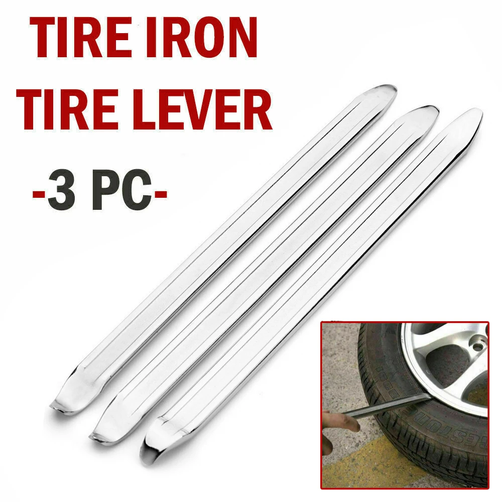 3Pc Tire Iron Set Remove Tyre Tools Motorcycle Bike Professional Tire Change Kit Spoons Pry Bar Pry Rod