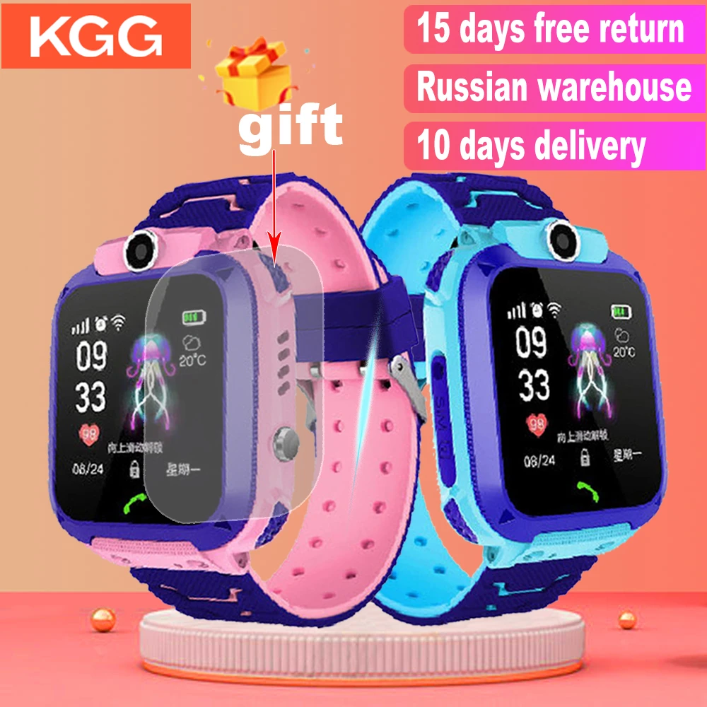 Q12 Kids Smart Watch SOS Phone Watch Smartwatch Kids 2G Sim Card Smart Phone IP67 Waterproof Children's Smart Watch Gift Clock