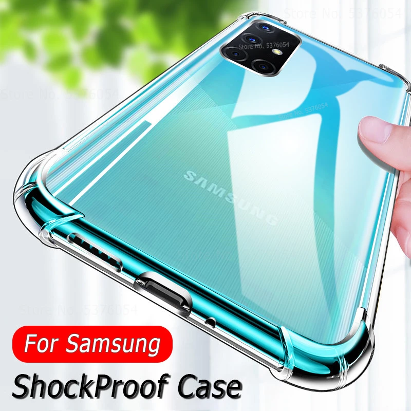 Luxury Shockproof Silicone Case For Samsung A51 A41 A50 A71 A01 A70 A10 A30 S21 S9 S10 Lite S20 FE Note 20 Ultra 9 10 Back Cover