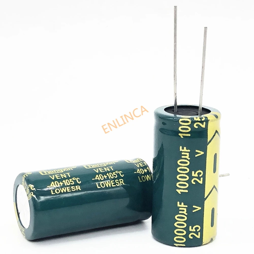 1Pcs 25V 10000UF 18*35 Low ESR high frequency aluminum electrolytic capacitor 10000uf 25v 20%