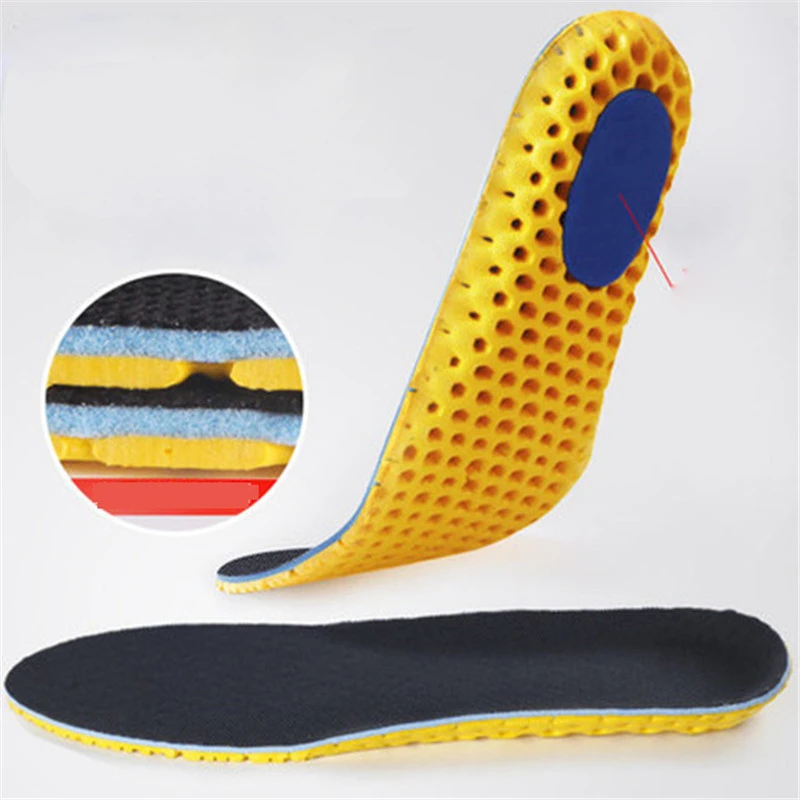 Memory Foam Insoles For Shoes Sole Mesh Deodorant Breathable Cushion Running Insoles For Feet Man Women Orthotic Insoles