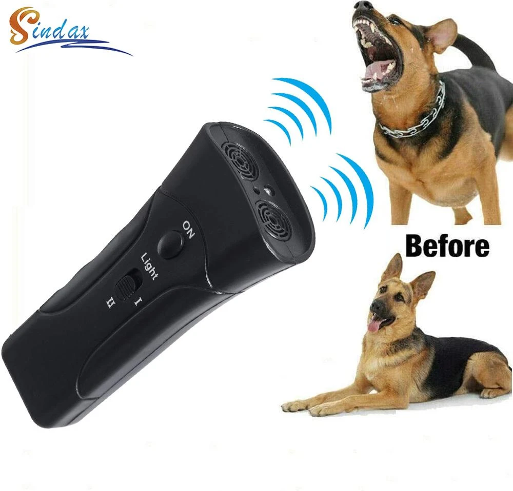 Pet Dog Repeller Whistle Anti Barking Stop Bark Training Device Trainer LED Ultrasonic 3 in 1 Anti Barking Dog Training