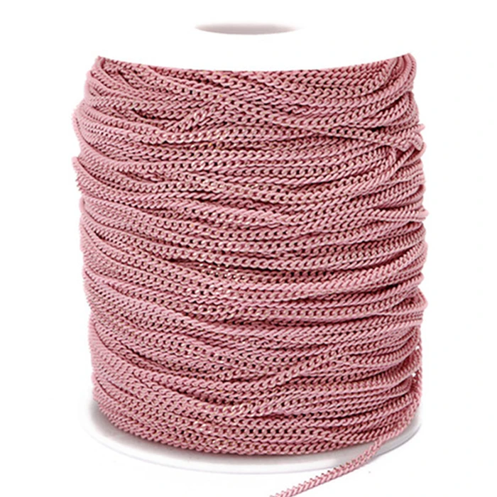 5Meters 2x3mm Colorful Pink Black Blue Necklace Chains Findings Brass Bulk Chains for DIY Jewelry Making Accessories Components